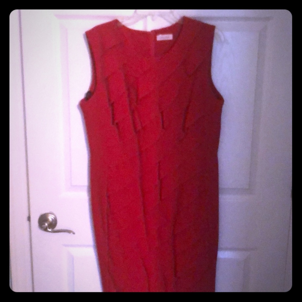 Red lined Professional/semi-formal dress.